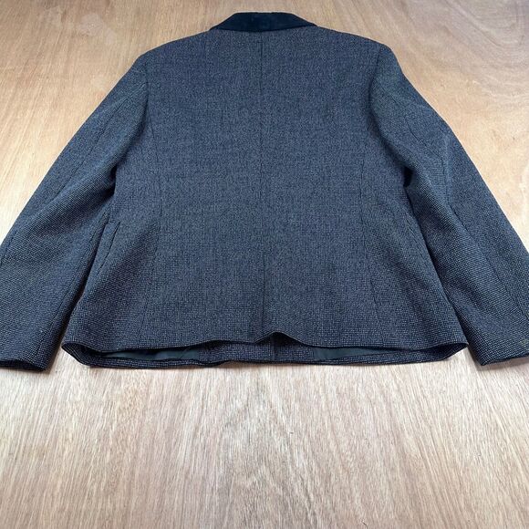 Calvin Klein Textured Blazer Jacket Black White Made in Italy Women’s Small - Picture 2 of 7